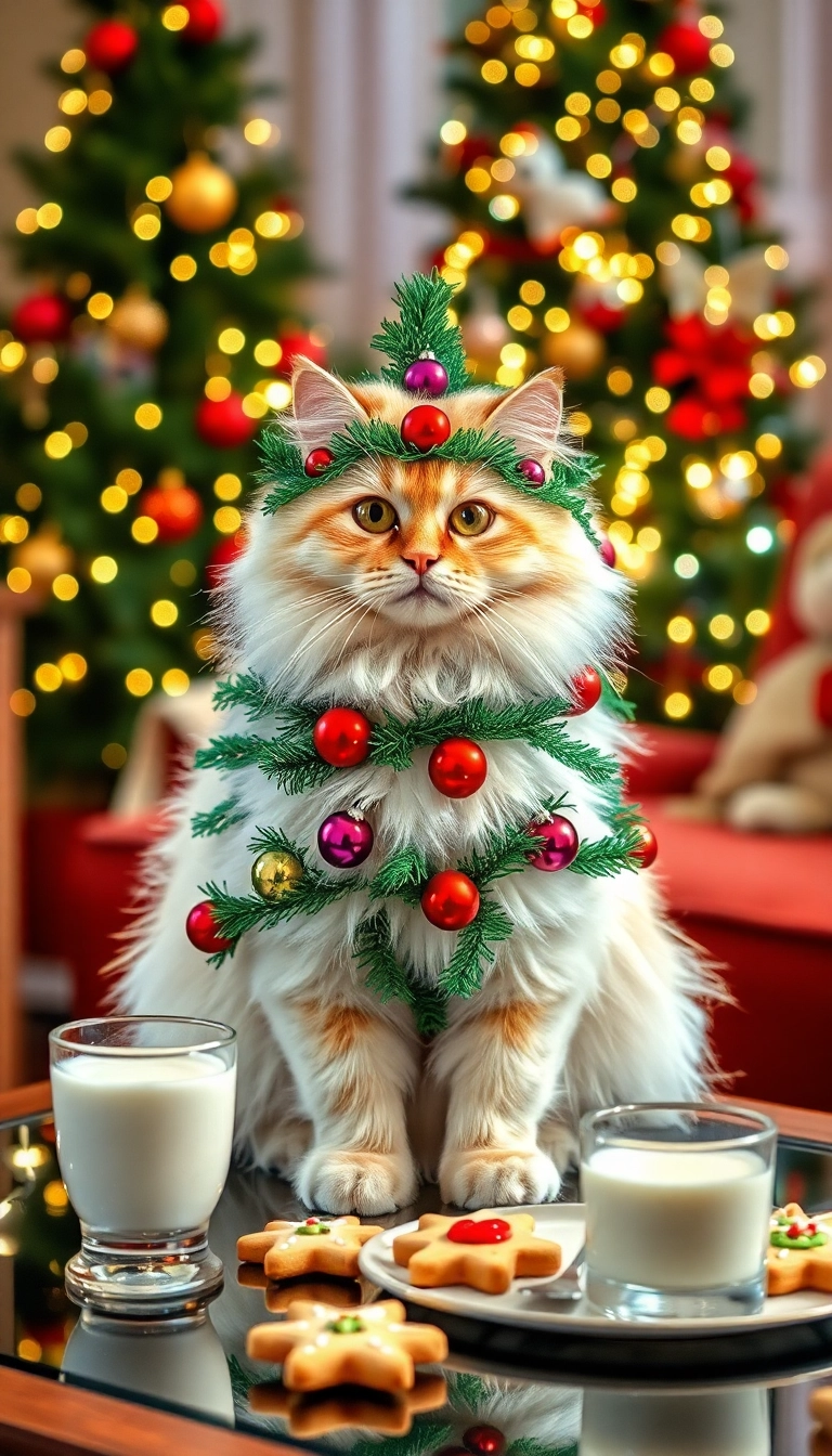 15 Adorable Christmas Cat Costumes That Will Steal Everyone's Heart (You Won't Believe #7!) - 2. Christmas Tree Delight