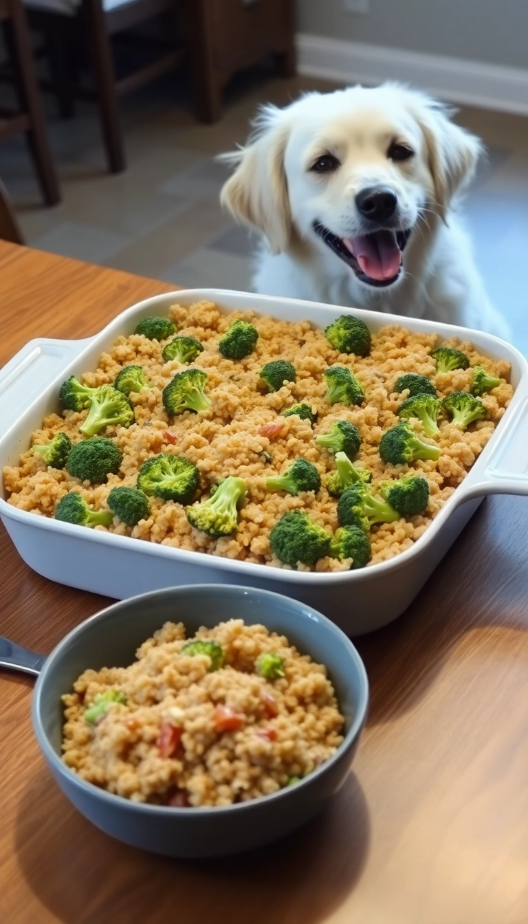 10 Wholesome Vegetarian Dog Recipes That'll Boost Your Dog's Health (You Won't Believe #3!) - 8. Broccoli and Brown Rice Casserole