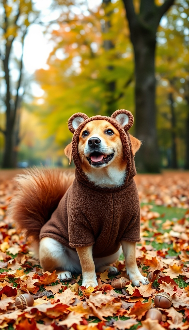16 Cute Handmade Dog Costumes for Christmas (Your Pup Will Be Adorable!) - 13. Nutty Squirrel