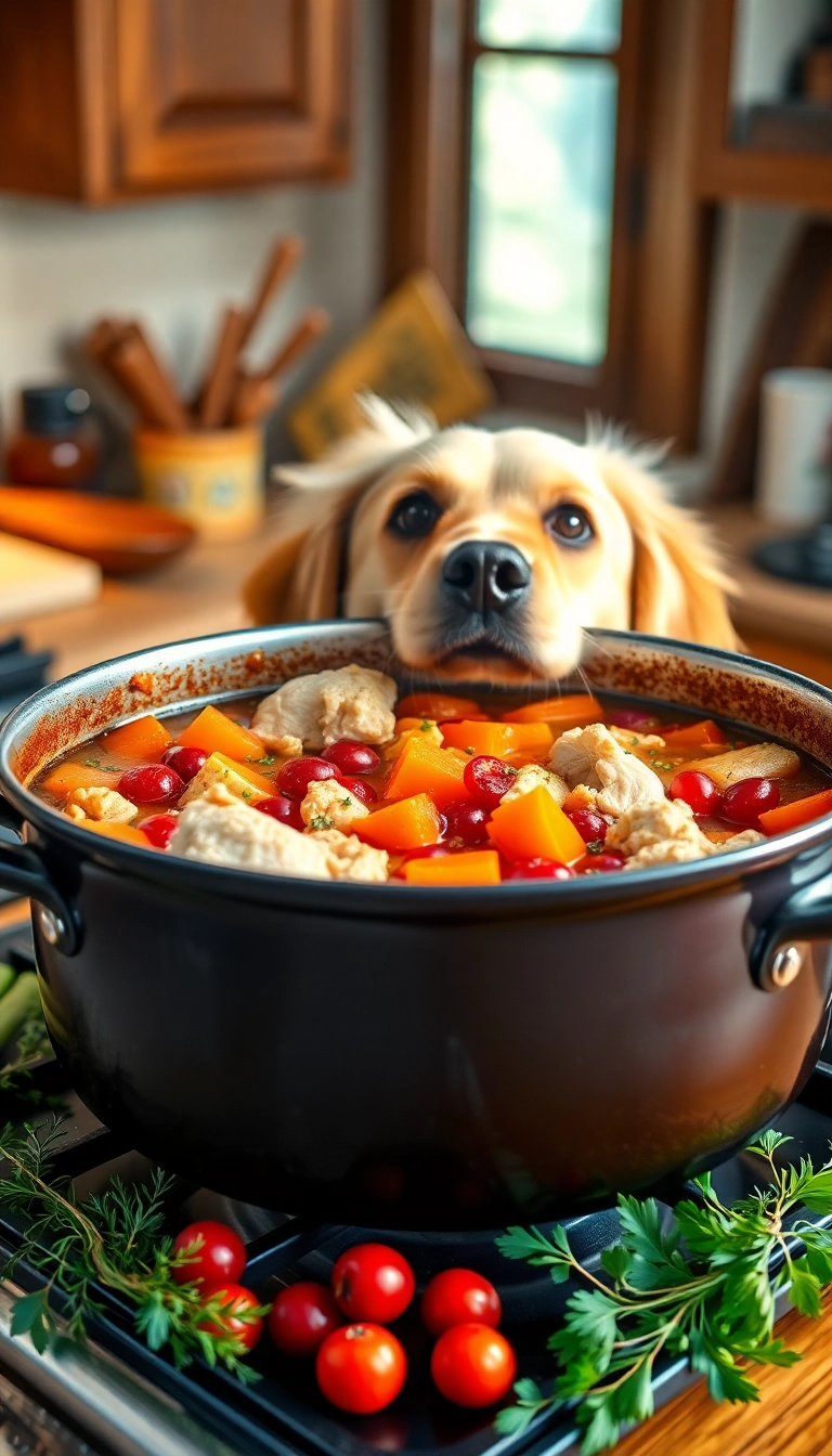 10 Thanksgiving Dog Food Recipes That Will Have Your Pup Drooling (You Won't Believe #4!) - 4. Cranberry & Chicken Stew (You Won't Believe #4!)