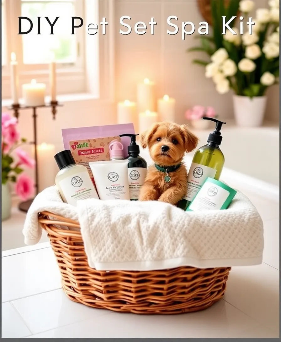 15 Creative DIY Valentine Day Gifts for Pets That Are Pawsitively Perfect! - 15. DIY Pet Spa Day Kit