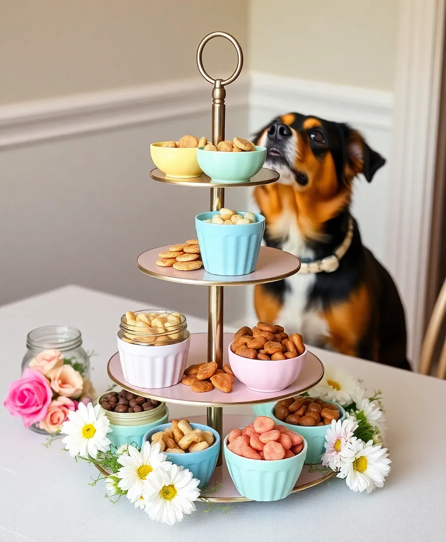 12 Creative Dog Treats Container Ideas That Will Transform Your Dog’s Snack Time! - 9. Tiered Baking Stand