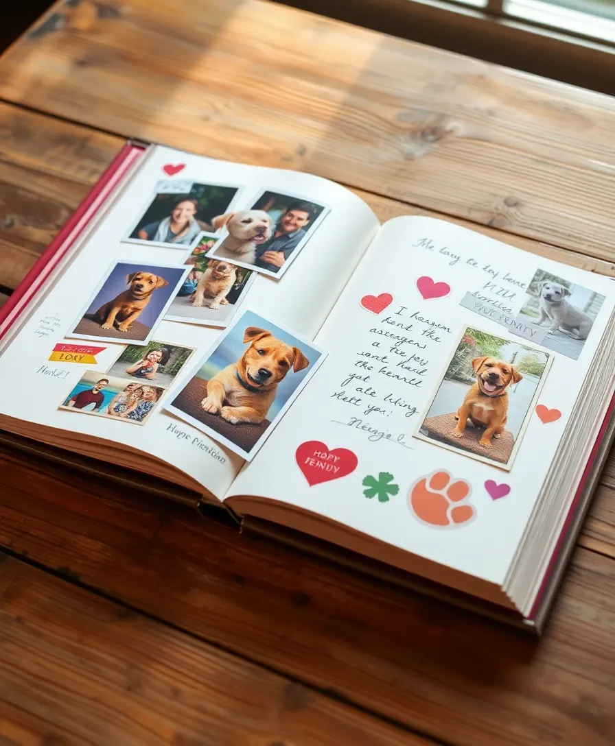 15 Creative DIY Valentine Day Gifts for Pets That Are Pawsitively Perfect! - 6. Heartfelt Pet Photo Album