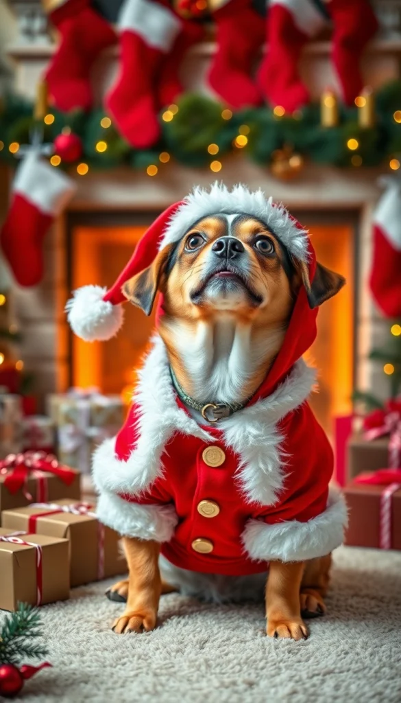 Festive Santa Paws
