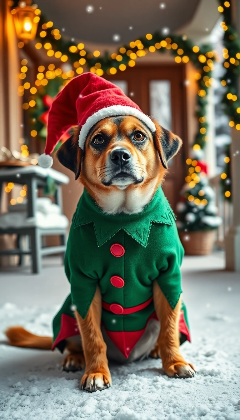 16 Cute Handmade Dog Costumes for Christmas (Your Pup Will Be Adorable!) - 4. Adorable Elf