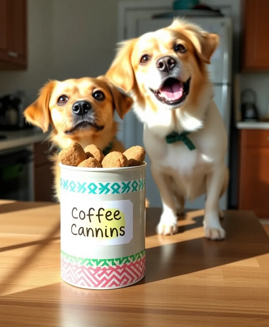 12 Creative Dog Treats Container Ideas That Will Transform Your Dog’s Snack Time! - 5. Upcycled Coffee Canister