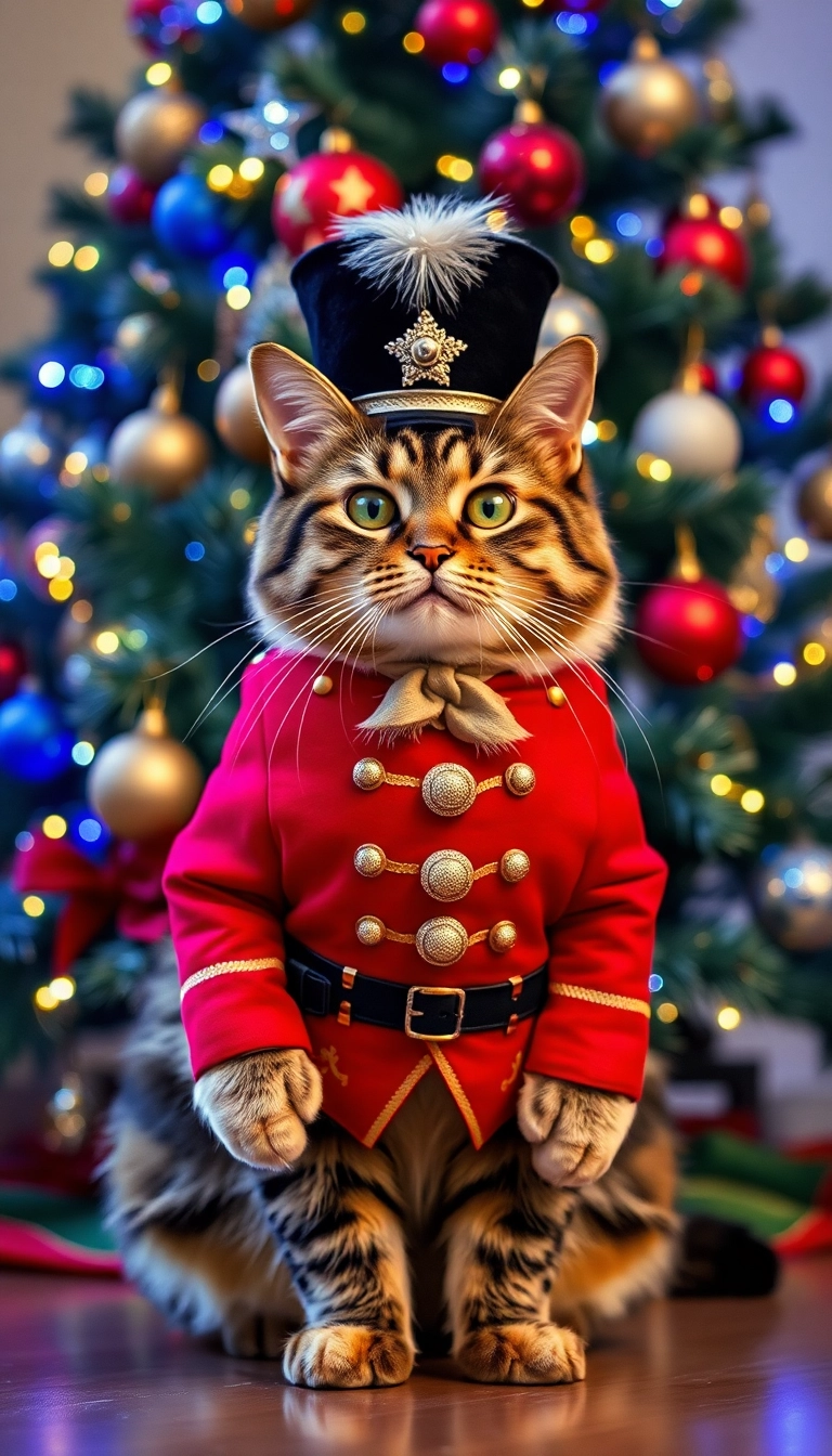 15 Adorable Christmas Cat Costumes That Will Steal Everyone's Heart (You Won't Believe #7!) - 9. Nutcracker Feline