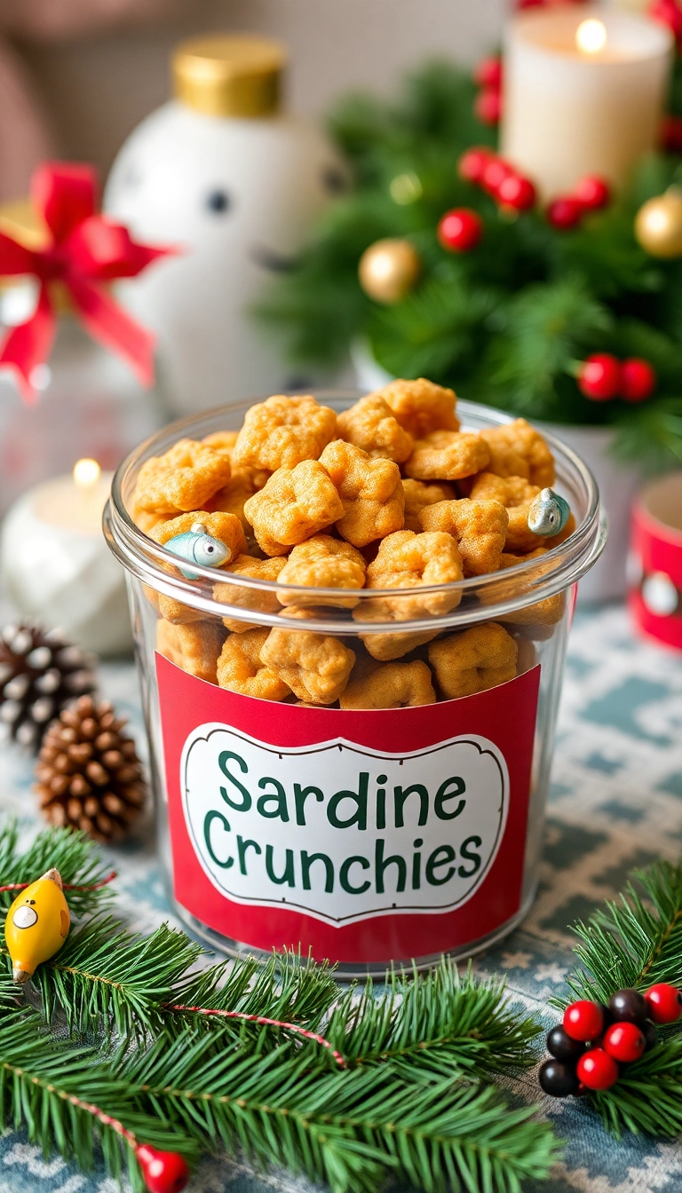 25 DIY Christmas Snacks for Dogs That Make Perfect Holiday Gifts! - 12. Sardine Crunchies