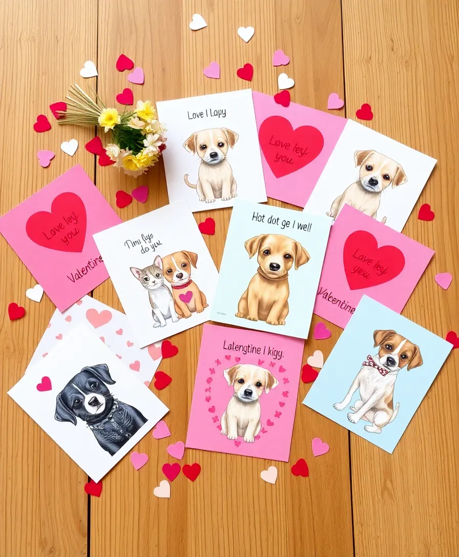 15 Creative DIY Valentine Day Gifts for Pets That Are Pawsitively Perfect! - 7. DIY Doggie Valentine Cards
