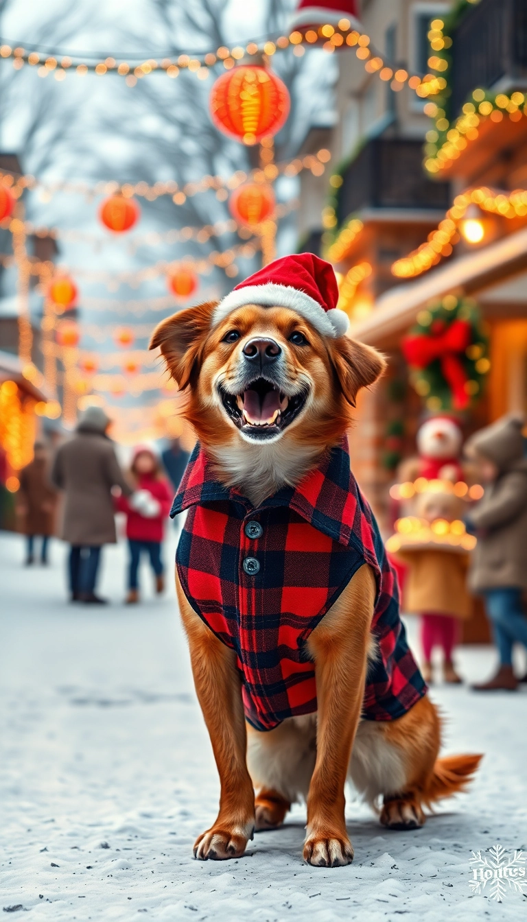 16 Cute Handmade Dog Costumes for Christmas (Your Pup Will Be Adorable!) - 14. Joyful Christmas Caroler