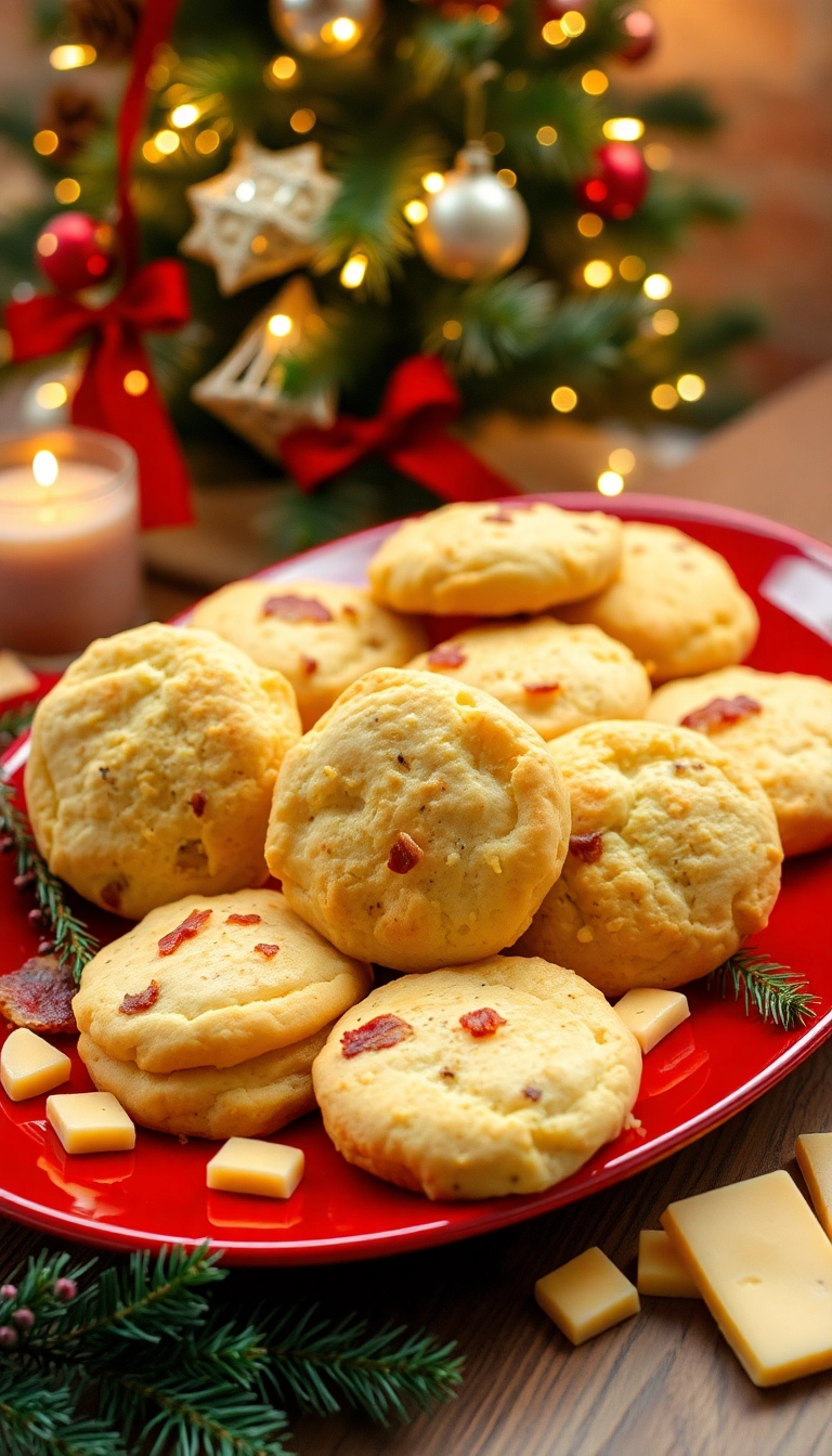 14 Simple DIY Dog Treat Recipes to Make This Christmas Extra Special! - 10. Cheese and Bacon Biscuits