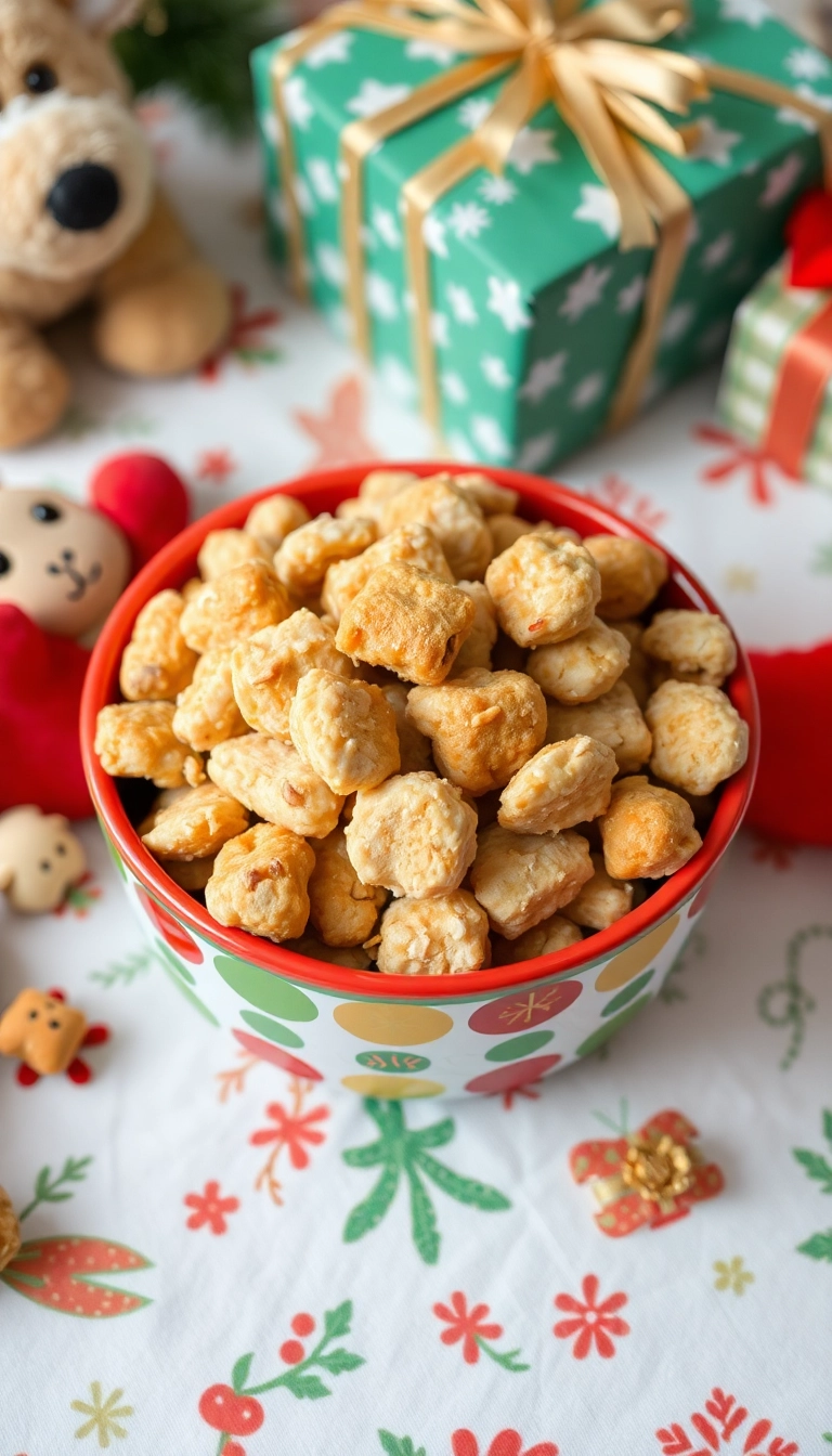 25 DIY Christmas Snacks for Dogs That Make Perfect Holiday Gifts! - 8. Chicken and Rice Treats