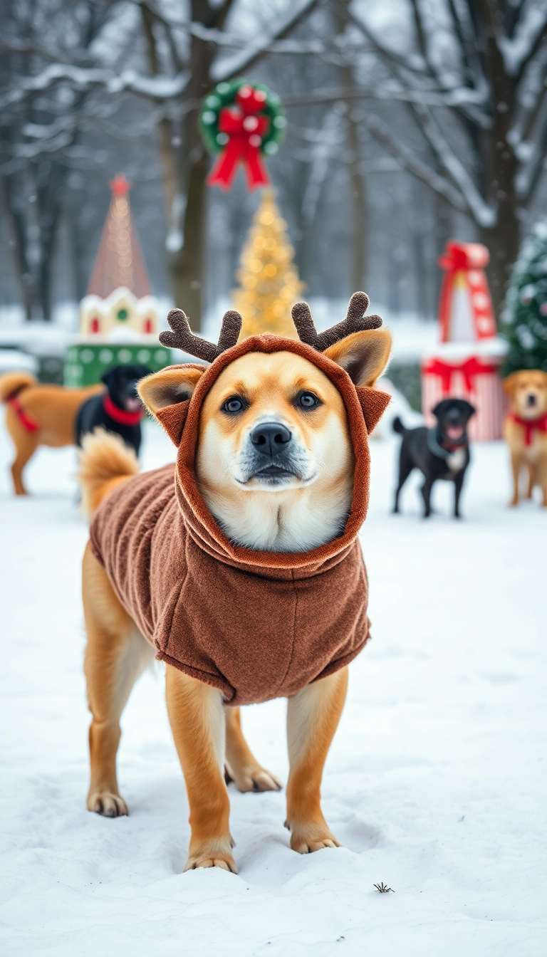 16 Cute Handmade Dog Costumes for Christmas (Your Pup Will Be Adorable!) - 6. Reindeer Delight