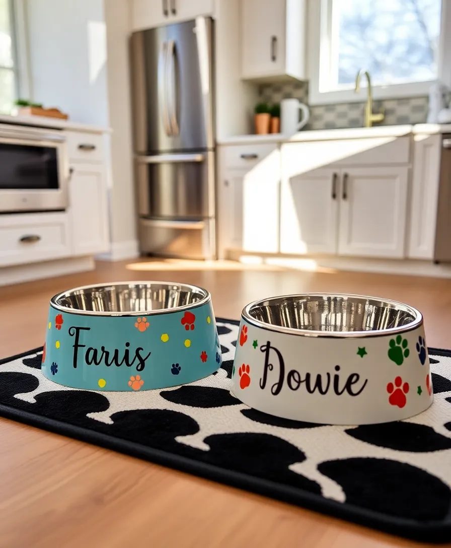 15 Creative DIY Valentine Day Gifts for Pets That Are Pawsitively Perfect! - 8. Customized Pet Food Bowls