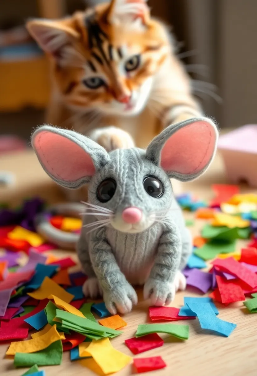12 Creative Cat Toy Crafts That Will Keep Your Kitty Entertained for Hours! - 2. Felt Mouse Toys