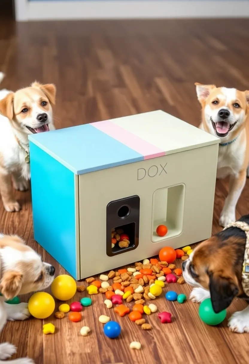 13 Incredible DIY Pet Projects for Toy Boxes (Your Dog Will Love #7!) - 7. Interactive Toy Box with Treat Dispenser