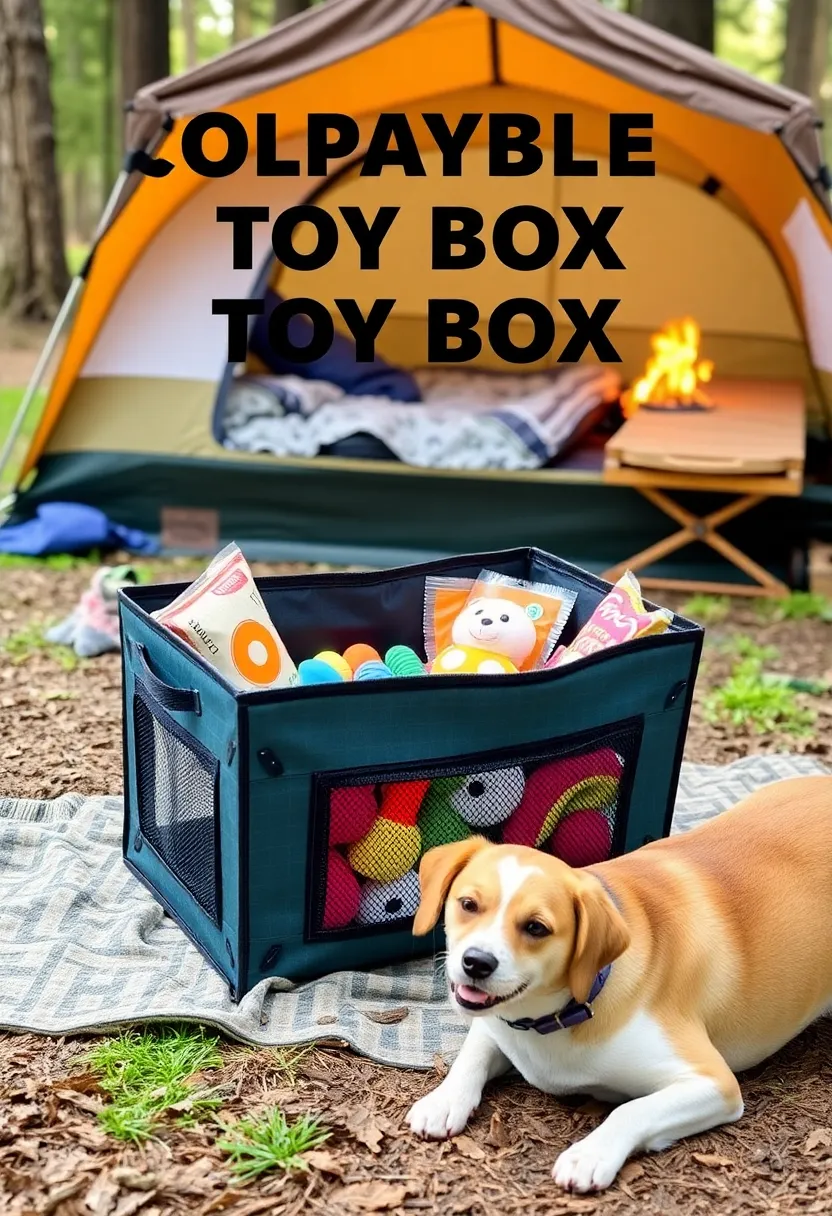 13 Incredible DIY Pet Projects for Toy Boxes (Your Dog Will Love #7!) - 9. Collapsible Toy Box for Travel