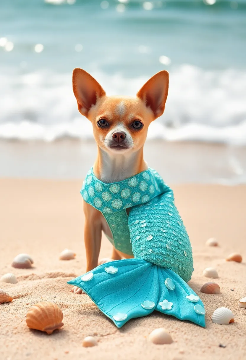 25 Trendy Halloween Pet Costume Ideas That Will Make Heads Turn! - 15. Whimsical Mermaid