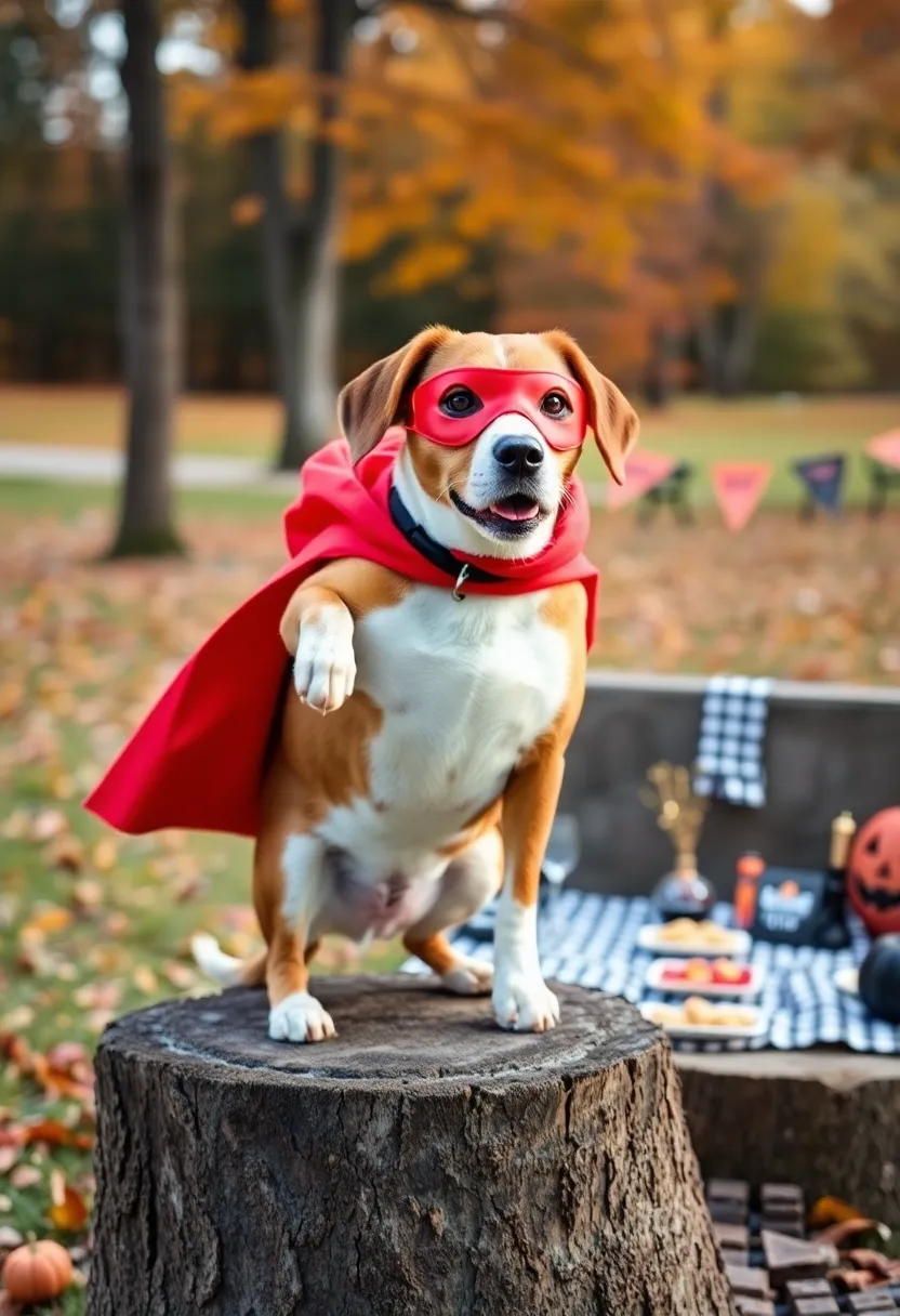 25 Trendy Halloween Pet Costume Ideas That Will Make Heads Turn! - 2. Superhero Sidekick