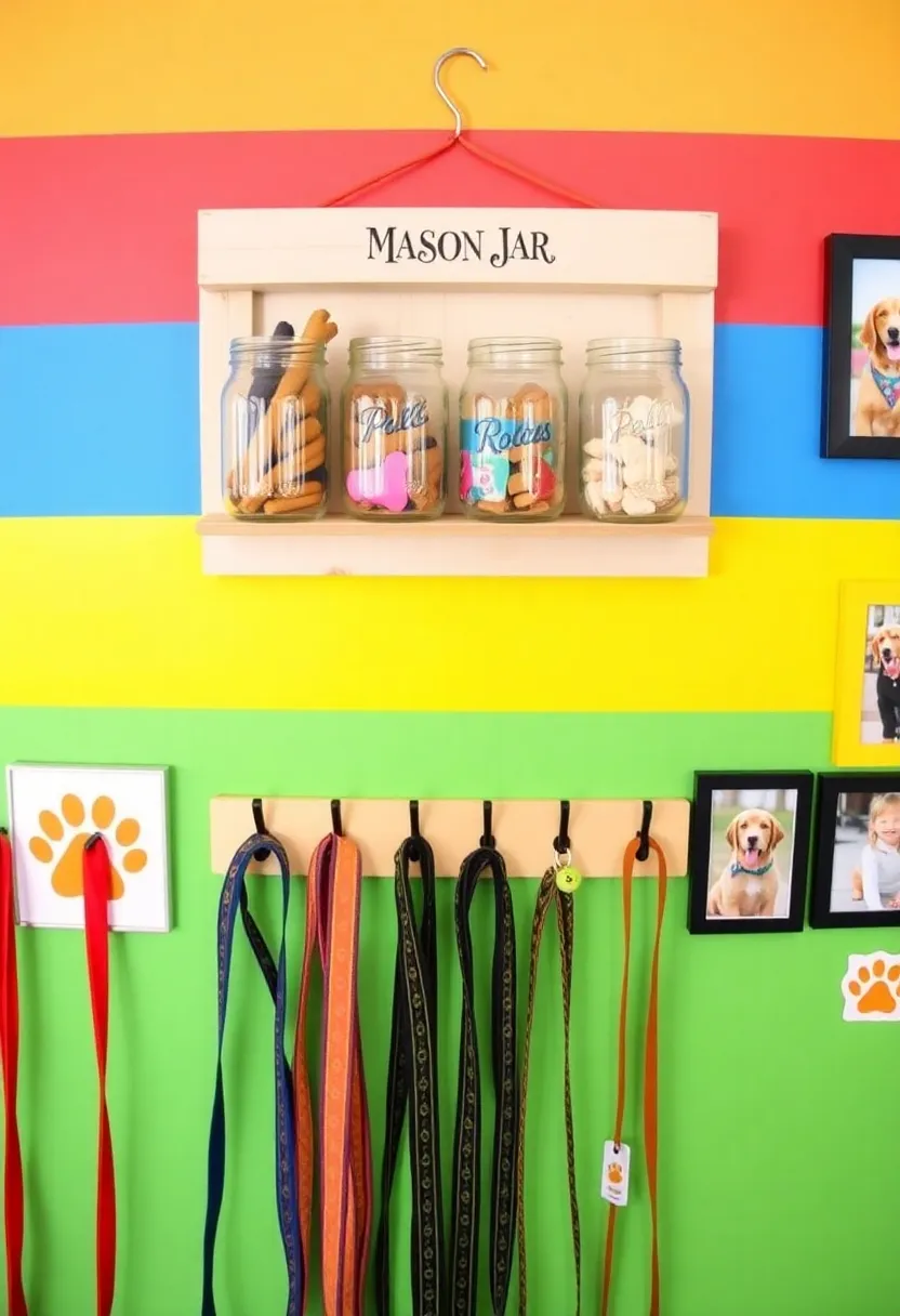 10 DIY Dog Leash Holder Ideas That Will Keep Your Home Organized and Stylish! - 2. Decorative Mason Jar Holder