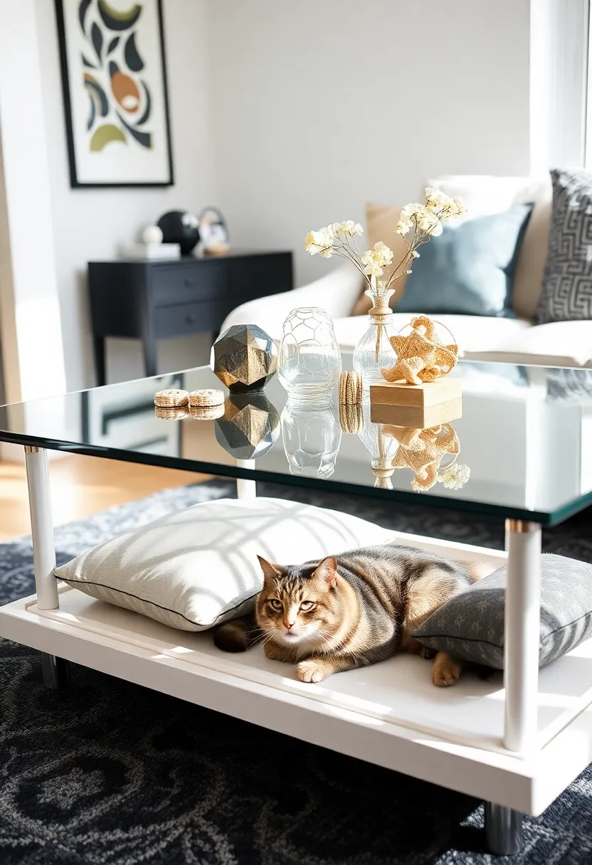 20 Ingenious Homemade Cat Furniture Ideas That Will Have Your Feline Friends Purring in Delight! - 9. Cat-Friendly Coffee Table