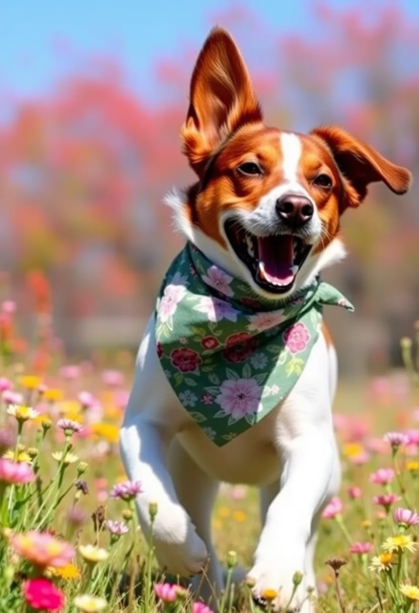 10 Adorable DIY Dog Bandanas You Can Make in Minutes (Your Pup Will Love #3!) - 9. Floral Print Bandana