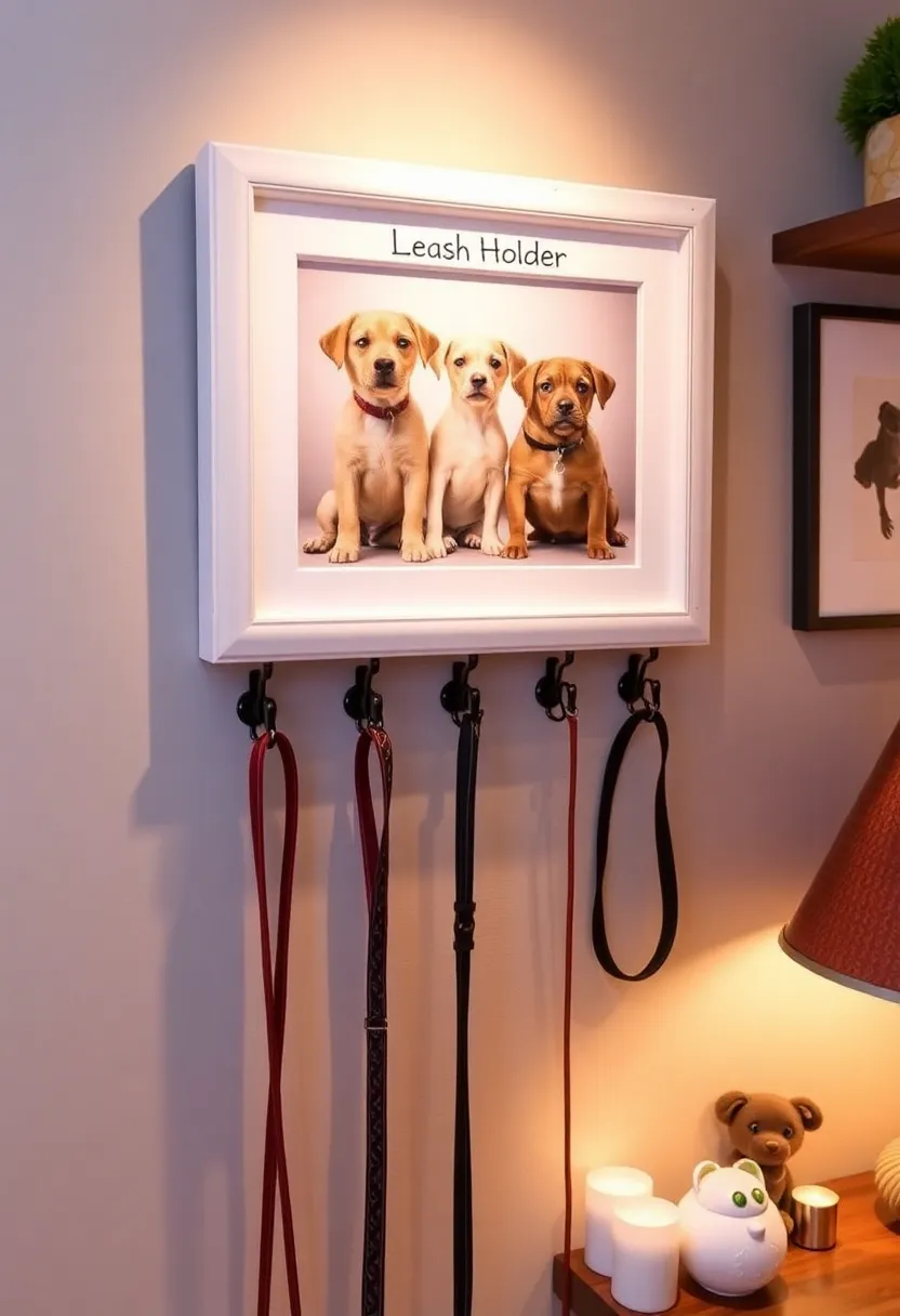 10 DIY Dog Leash Holder Ideas That Will Keep Your Home Organized and Stylish! - 9. Personalized Picture Frame Holder