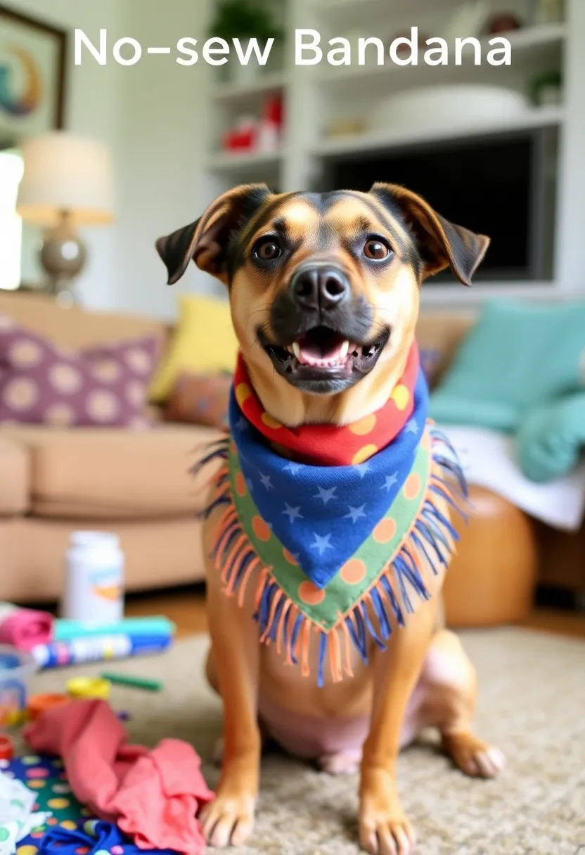 10 Adorable DIY Dog Bandanas You Can Make in Minutes (Your Pup Will Love #3!) - 10. No-Sew Bandana