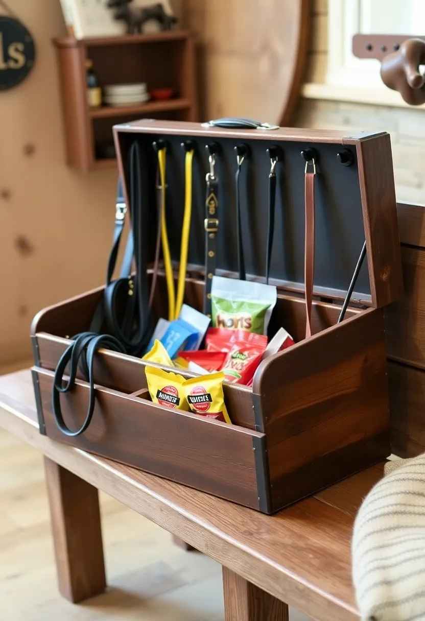 10 DIY Dog Leash Holder Ideas That Will Keep Your Home Organized and Stylish! - 8. Upcycled Toolbox Holder