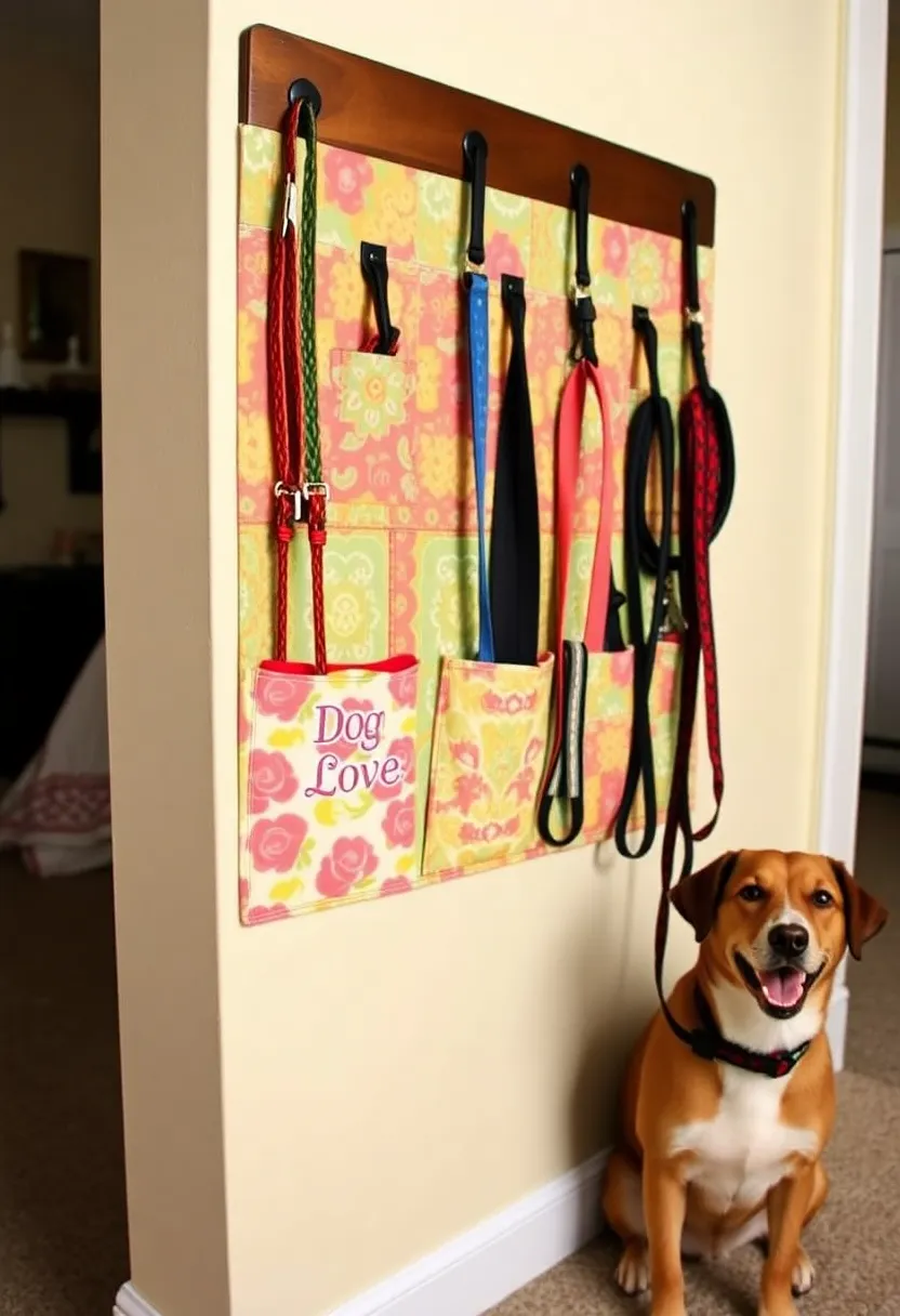10 DIY Dog Leash Holder Ideas That Will Keep Your Home Organized and Stylish! - 5. Fun Fabric Leash Holder