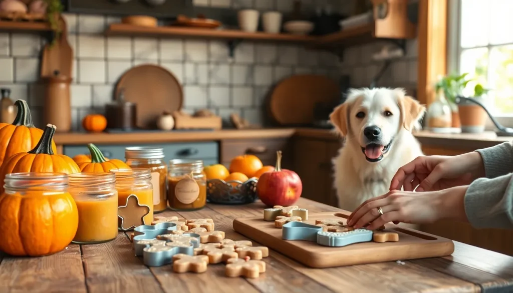 Homemade Pumpkin Applesauce Dog Treats