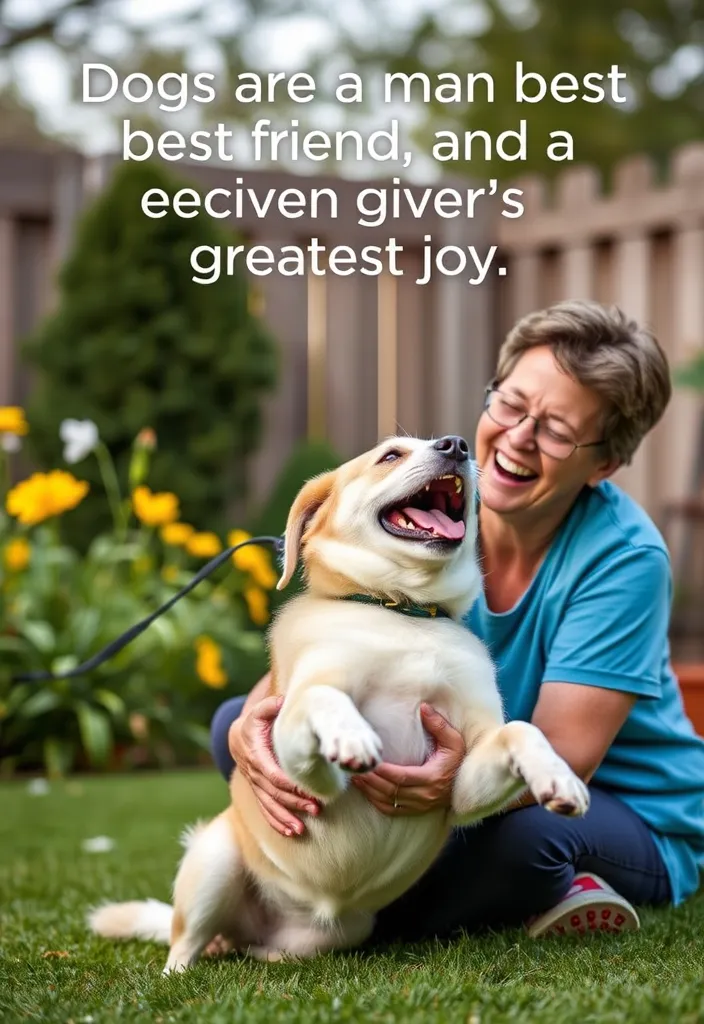 20 Thank You Quotes for Dog Caregivers That Will Melt Your Heart (Don't Miss #12!) - 16. 'Dogs are a man’s best friend, and a caregiver’s greatest joy.' - Unknown