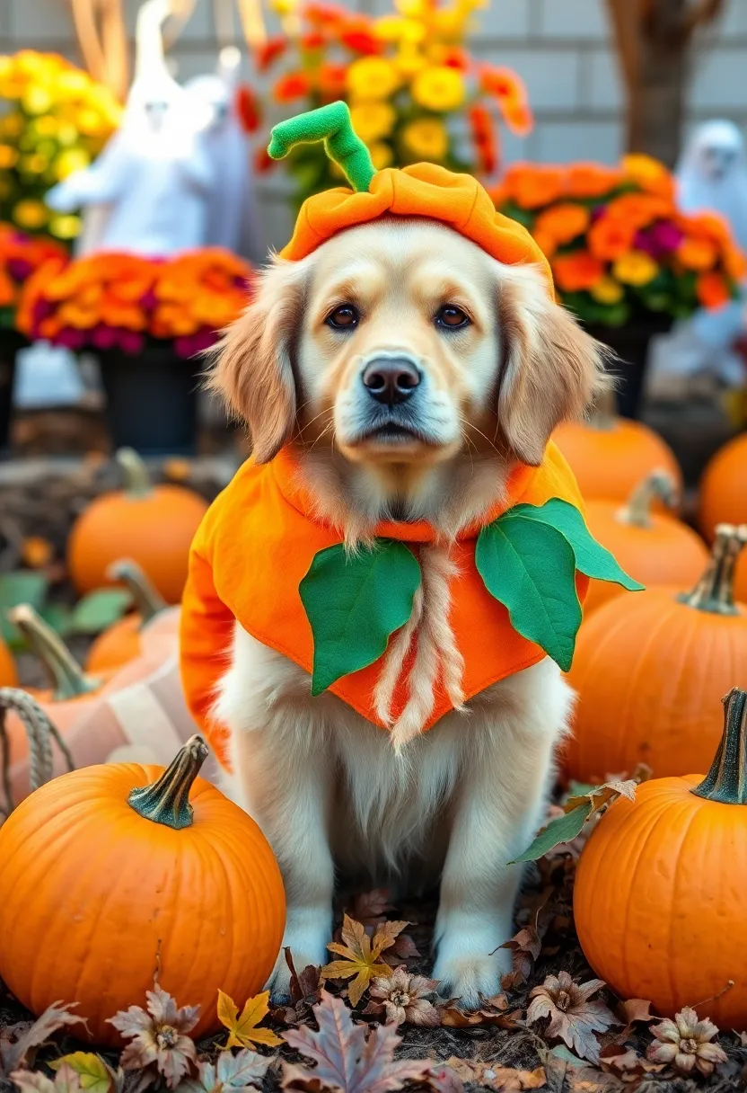 25 Trendy Halloween Pet Costume Ideas That Will Make Heads Turn! - 1. Little Pumpkin
