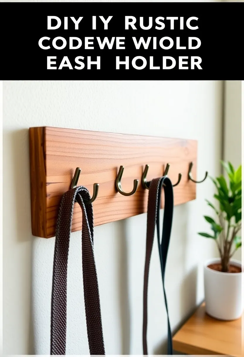 10 DIY Dog Leash Holder Ideas That Will Keep Your Home Organized and Stylish! - 1. Rustic Wooden Hooks
