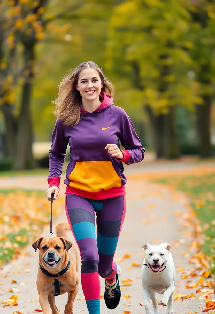 12 Functional Fall Outfits for Dog Walking That Keep You Warm and Stylish! - 4. Sporty Chic: Hooded Sweatshirt & Joggers