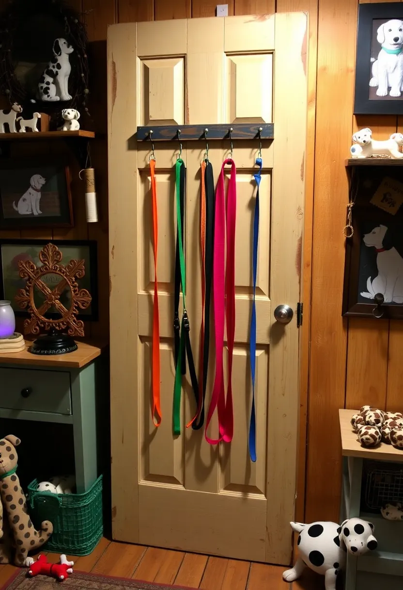 10 DIY Dog Leash Holder Ideas That Will Keep Your Home Organized and Stylish! - 6. Vintage Door Hook Display
